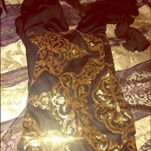 Halter sequins dress